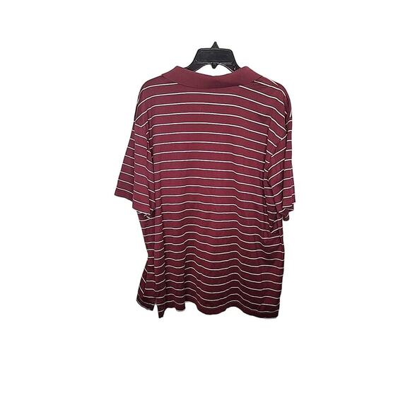 Vesi OU Oklahoma University Logo Red Striped Polo Shirt Mens Medium Cotton XL - Picture 2 of 6